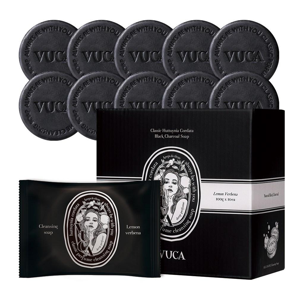 Мыло Buca Classic Houttuynia cordata с черным углем и ароматом вербены лимона, 100г, 10 шт.