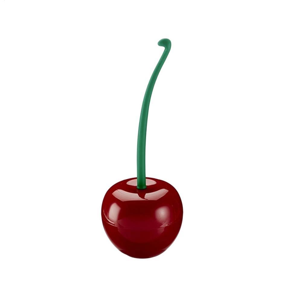 Cherry Toilet Brush soft-bristled Bathroom Toilet Cleaning Brushes Cherry Shape Lavatory Brush Holder Set for Bathroom Cleaning
