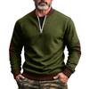 Men's Solid Color Half-Zip Sweatshirt Men's Sports Large Size Casual Sweatshirt