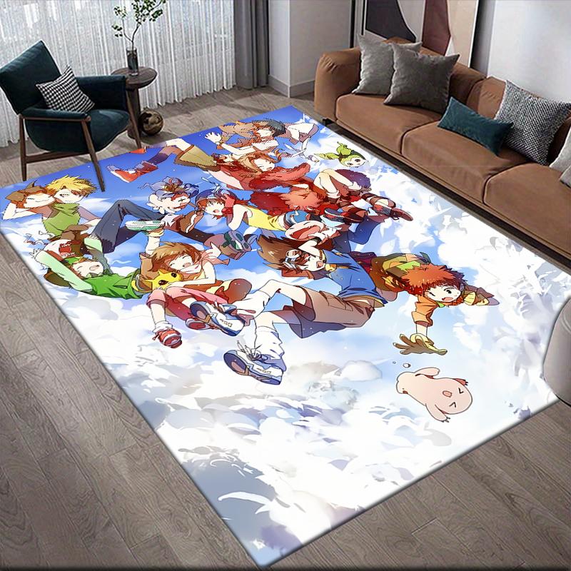 Digimon Classic Series Collection Area Rug, Digimon Fan Soft Carpet, Perfect Gift.chl