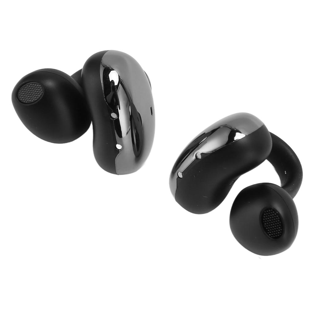 Беспроводные наушники-клипсы Bluetooth 5.3 водонепроницаемые интеллектуальные шумоподавляющие наушники с костной проводимостью черные