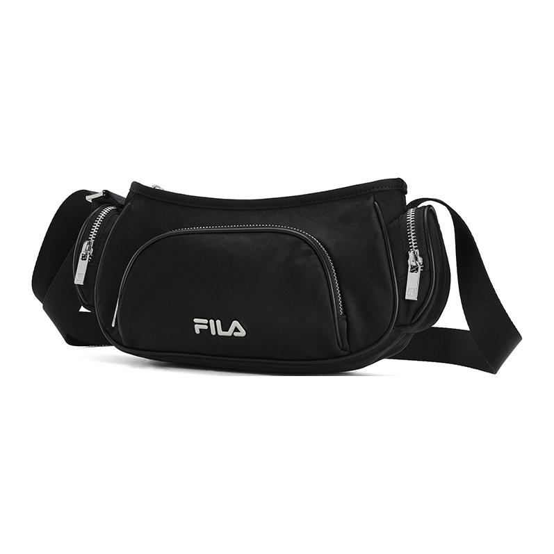 FILA Heritage Series Classic Versatile Daily Casual Fabric Crossbody Bag Unisex bags Black F13W528163FBK