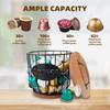 Metal Coffee Capsule Organizer with Lid, Universal for Nespresso Capsule Holder, Durable Home Coffee Filter Paper Organiser