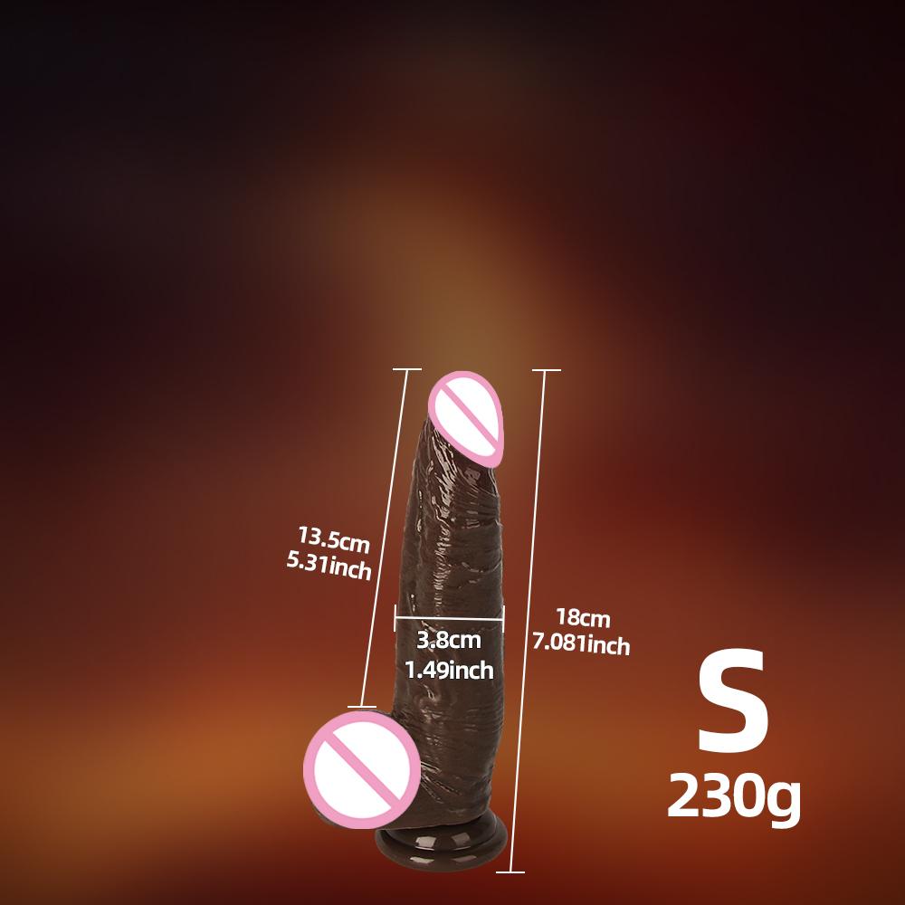 Реалистичный Большой Дилдо для Женщин Начинающих Кожа Скользящая Крайняя Плоть Анальная Вагина Стимуляция Точки G Искусственный Пенис Секс-Игрушка Мастурбатор