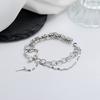 S925 стерлингового серебра Европейский и американский стиль Love браслет личность хип-хоп баунсер фригидный стиль ювелирные изделия для женщин