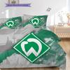 SV Werder Bremen Pattern Bedding Quilt Set Quilt Cover Pillowcase Home Decoration Birthday Gift (1 * duvet cover + 2 * pillowcase, without core)