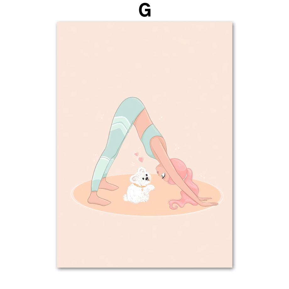 Поза дерева для йоги, скандинавский постер, Мальдивы, шляпа от солнца для серфинга, пляжная девушка, настенная живопись, холст, картина, домашний декор, фотографии для гостиной