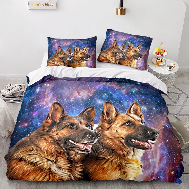 Комплект постельного белья с 3D узором для домашних животных, пододеяльник для собаки, 2/3, ткань из микрофибры, AU/EU/US/UK/DE, полный размер, мягкий быстросохнущий домашний костюм