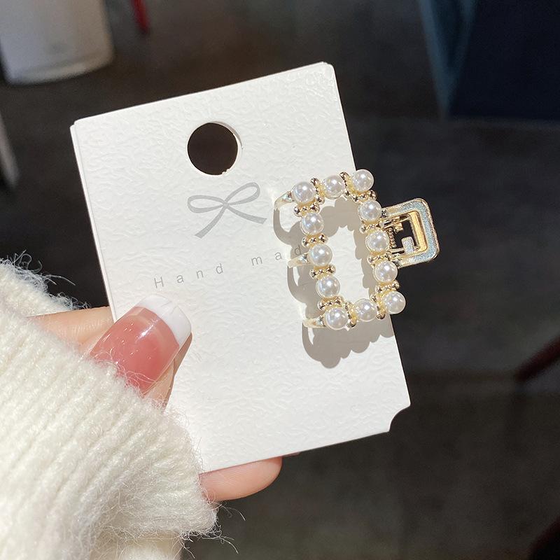 Корейская ретро прозрачная жемчужная заколка Корейская версия креативной жемчужной заколки для ванны модная прозрачная цветная заколка