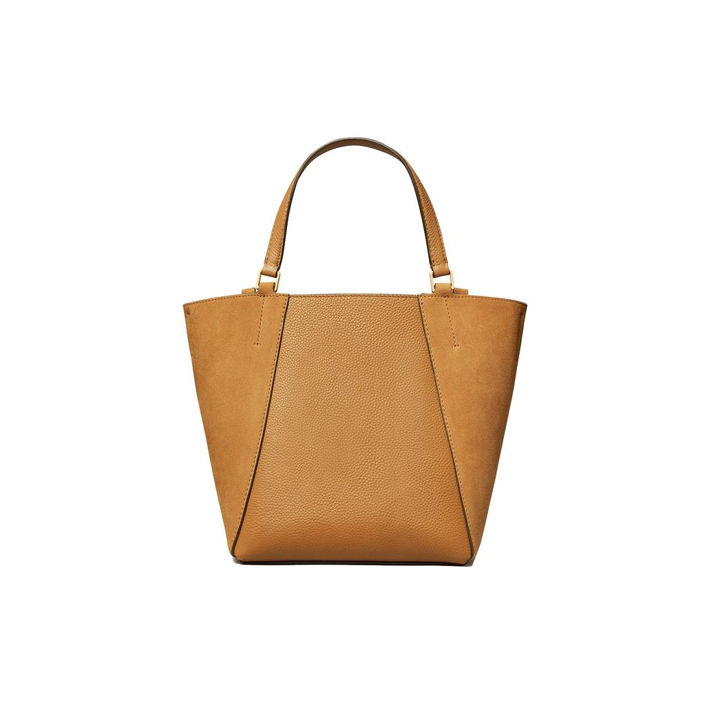 Tory Burch Tb McGraw Drawstring Suede Bucket Tote Shopping Crossbody Handbag Medium Women tote Tiramisu-Brown 88135-227
