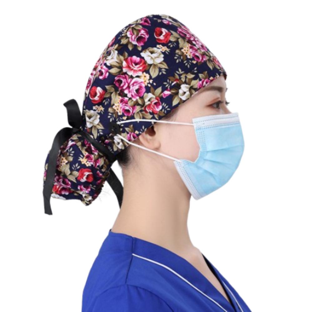 Многоразовая рабочая шапочка против выпадения волос хирургическая шапочка головной убор шапочки с завязками для ресторанов