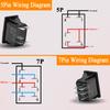 Waterproof Red LED Rocker Switch 12V 24V OFF Road Light ON OFF / ON OFF ON 3 Position Toggle for NARVA Carling ARB Style 4x4 Battery Switches5