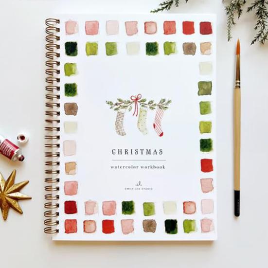 Watercolor Workbook for Beginners 12 Colors Watercolor Paint Set Garden Christmas Autumn Winter Watercolor Book for Kids Adults Teens