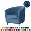 Velvet Tub Cover Chair Jacquard Single Seat Sofa Slipcover 1 Seate Living Room  Furniture Couch Washable Club Armchair Cover