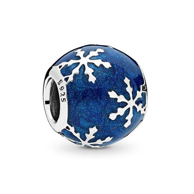 925 Sterling Silver Colorful Beads Transparent Shiny Row Clip Charm Fit Women Bracelet DIY Jewelry