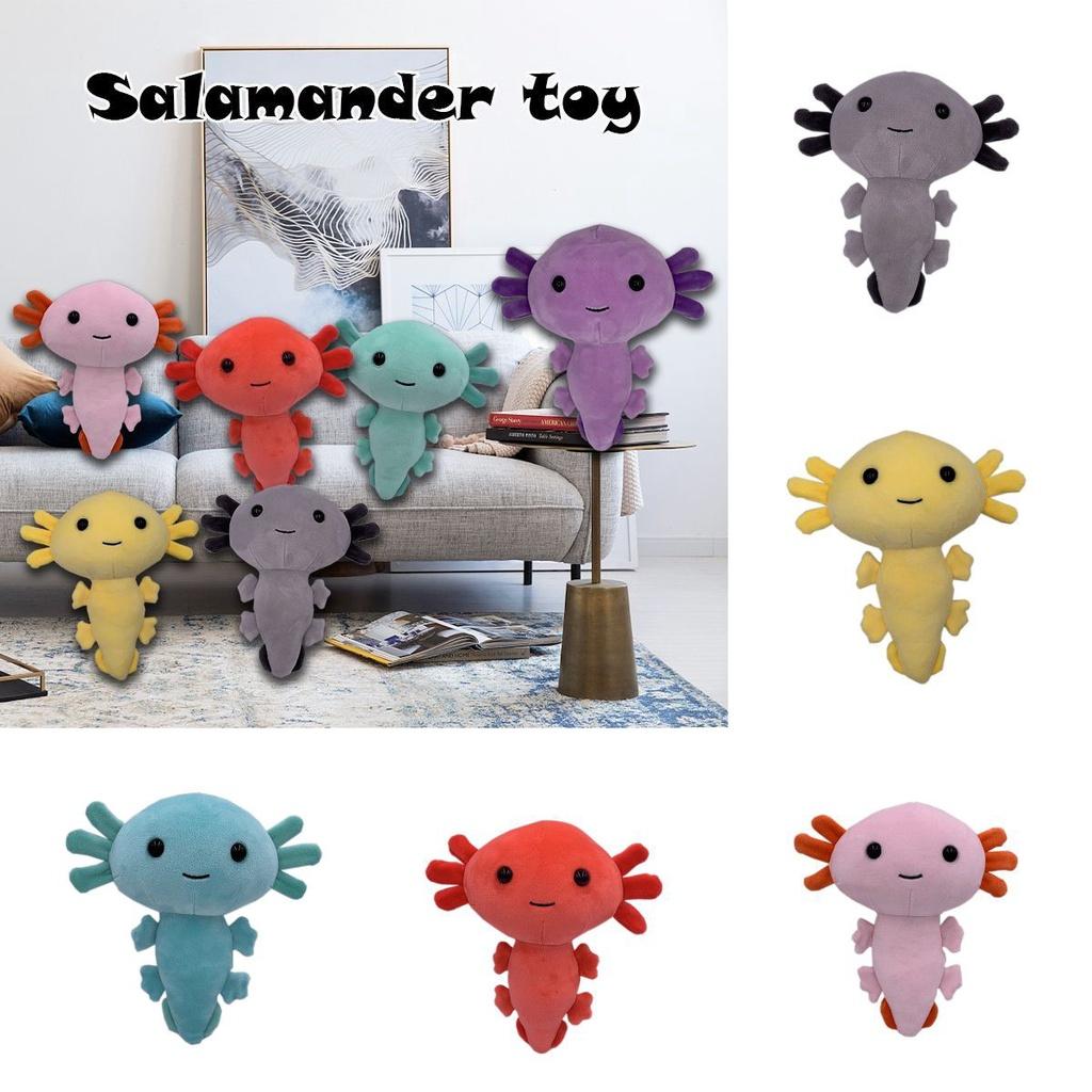 Кавайная плюшевая кукла аксолотль для детей, мягкая и приятная на ощупь игрушка-подушка с мультяшным персонажем