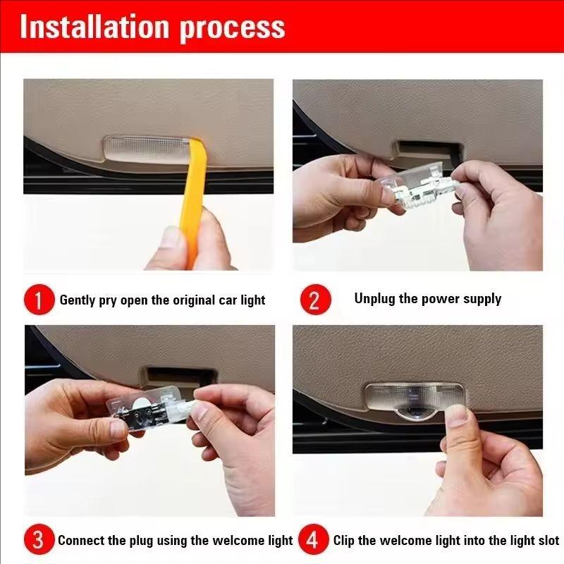2026 Hot Interior Stickers 2Pcs For Lexus CT ES GS NX IS250 CT200h IS300h ES300h ERX400h NX300h LED Car Ghost Shadow Welcome Doo