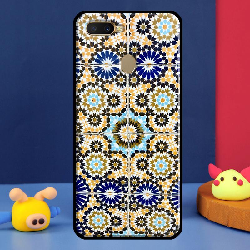 Марокканский чехол-плитка для Oppo A96 A76 A16 A74 A94 A54 S A57 A77 A58 A78 A98 A5 A9 A91 A15 A17 A52 A72