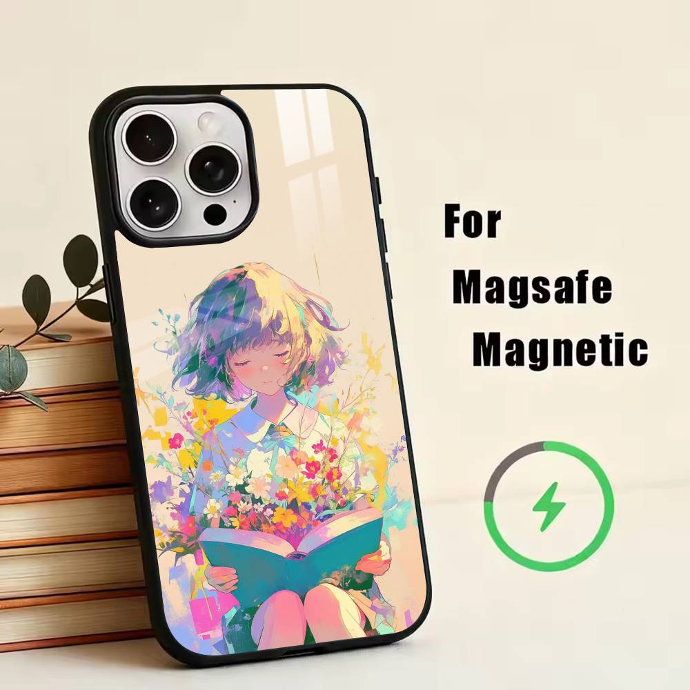 C-Cartoon illustration  Phone Case For iPhone17,16,15,14,13,12,11 Plus,Pro Magnetic For Magsafe Wireless Charging