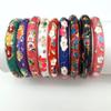 Traditional Peony Filigree Flower Bangle Enamel Women's Hand Bracelet  Gifts for Women Girl