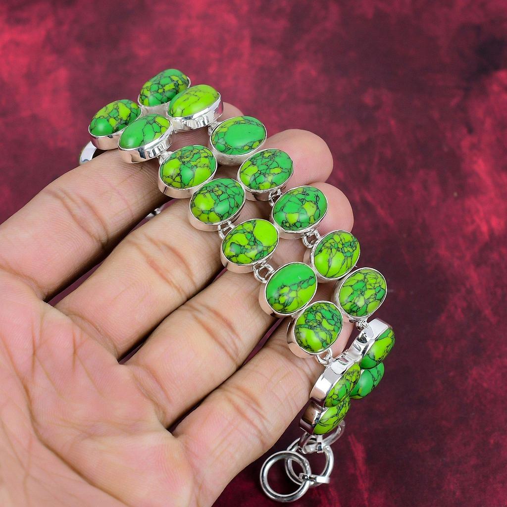 Браслет из зеленой меди и бирюзы, ювелирные изделия из серебра 925 пробы с драгоценными камнями, браслет ручной работы, потрясающие ювелирные изделия, подарок для нее