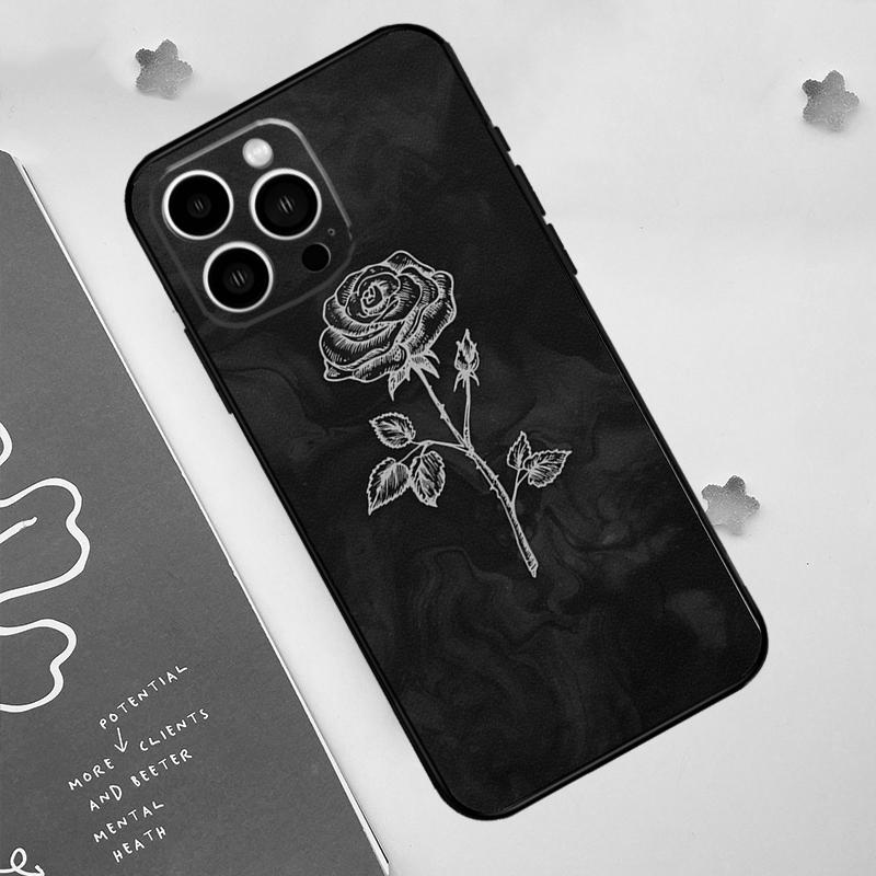 Цветочный чехол для телефона с изображением розы для iPhone 17 Pro Max 14 13 12 11 15 16 Pro Max mini 16 Plus 16e 17 Air Funda