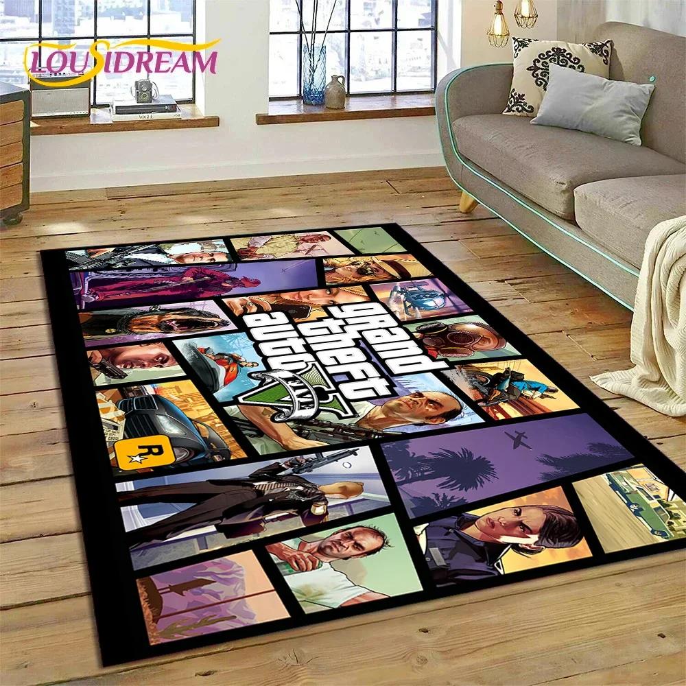 3D Игровой коврик-дорожка Grand Theft Auto (GTA) для Геймера, для Спальни, Гостиной, Домашнего Дивана, Детская Игра, Большой Декор, Напольный Коврик