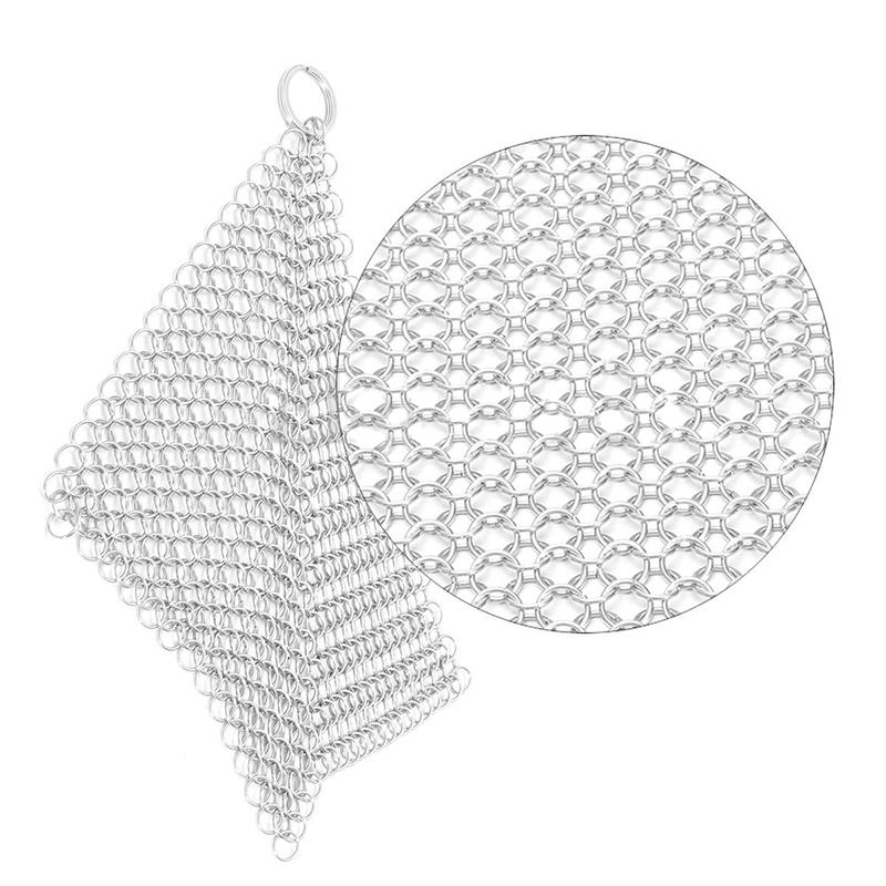 Кольчужное кольцо из нержавеющей стали, скребок для чистки чугунной сковороды, новый