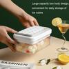 Double Layer Ice Cube Maker Mold Box Kitchen Press Ice Tray with Lid (BPA Free,No FDA Certificate)