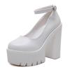 Plus Size 42 New 2019 Spring Autumn Casual High-heeled Shoes Sexy Ruslana Korshunova Thick Heels Platform Pumps