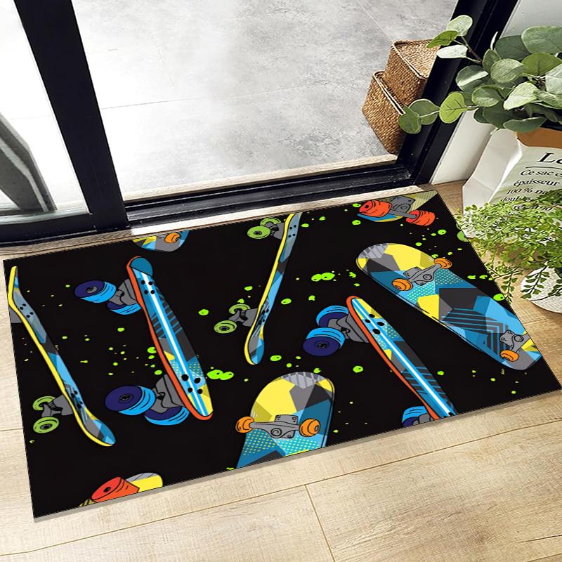 skateboard Printed Carpet, for Office Chair Living Room Bedroom Kitchen Room Decor Gifts.