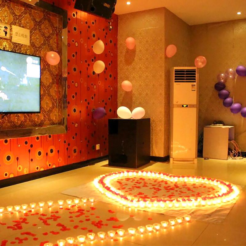 Циси День святого Валентина Романтические свечи-розы в форме сердца для признания в любви, предложения руки и сердца или украшения на день рождения.