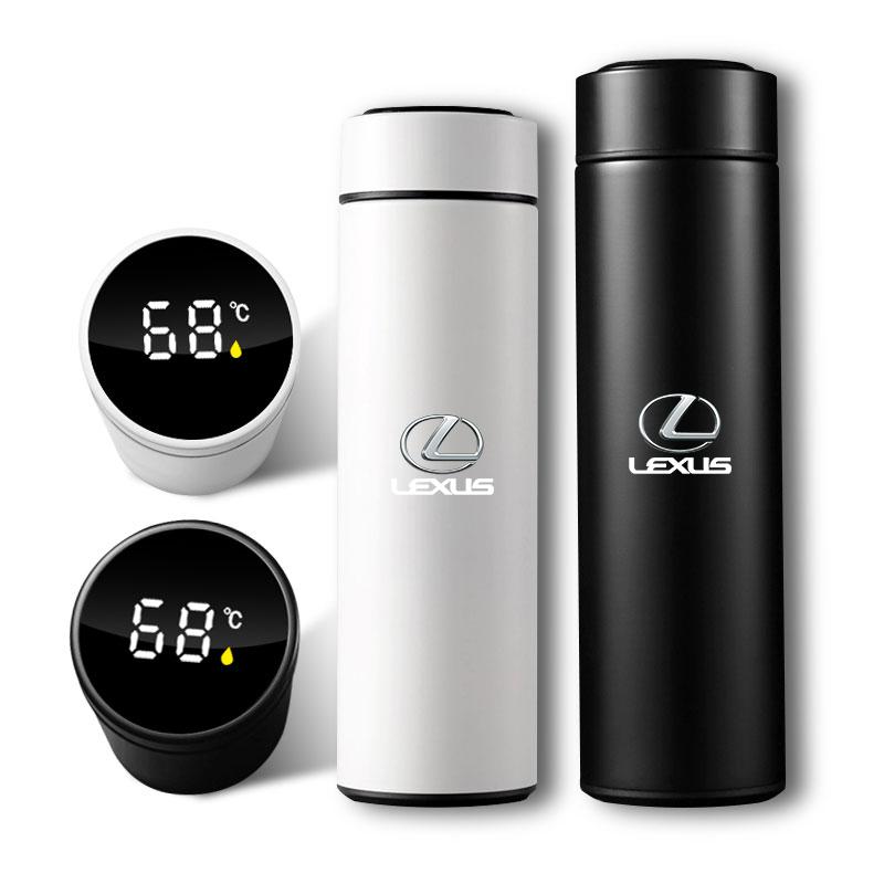 Portable Smart Car Insulated Cup 500ml Water Cup Coffee Tea Thermos For Lexus NX IS 250 RX GS UX RX300 RX350 CT200H GX460 ES LX ADV1