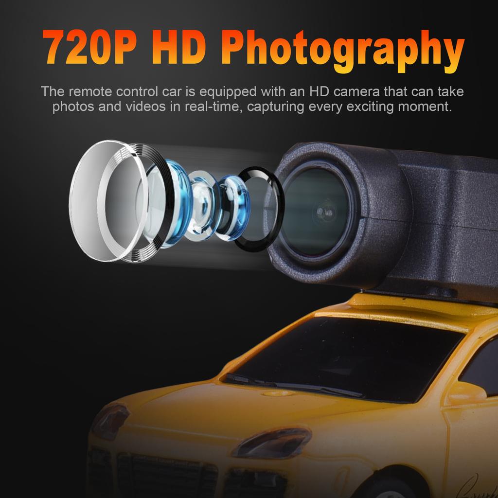 Remote Control Car with 720P HD WiFi Camera, Gyro, Ambient Lights, and VR Mode, Mini APP Controlled Toy for Boys Girls