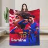 Number  Football Lamine YYamal Fleece Blanket  Custom Throw Blanket for Home xcm Quilt