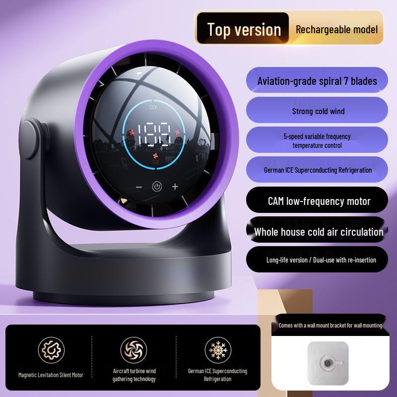 Portable Folding Desktop Fan with Long Battery Life - Clip, Stand, or Hang for Office Use