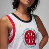 Jordan Quai 54 Letter Print Дышащая цветная майка-топ с блоками для женщин, белые FN4220-100