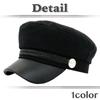 Marine Gothic Going CZ315 [White Fang] Cap, Black, Casquette, Lolita, Hat, Out, Travel, Stylish, Women's, (Black)