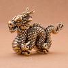 Antique Dragon Statue Ornament Moveable Body Joints Exhibition Hall  Decoration Zodiac Animal Brass Crafts Collection