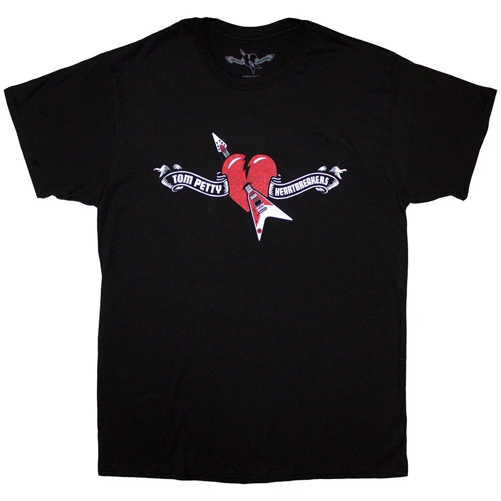 Tom Petty & The Heartbreakers Unisex T-Shirt: Heart Logo (Black)