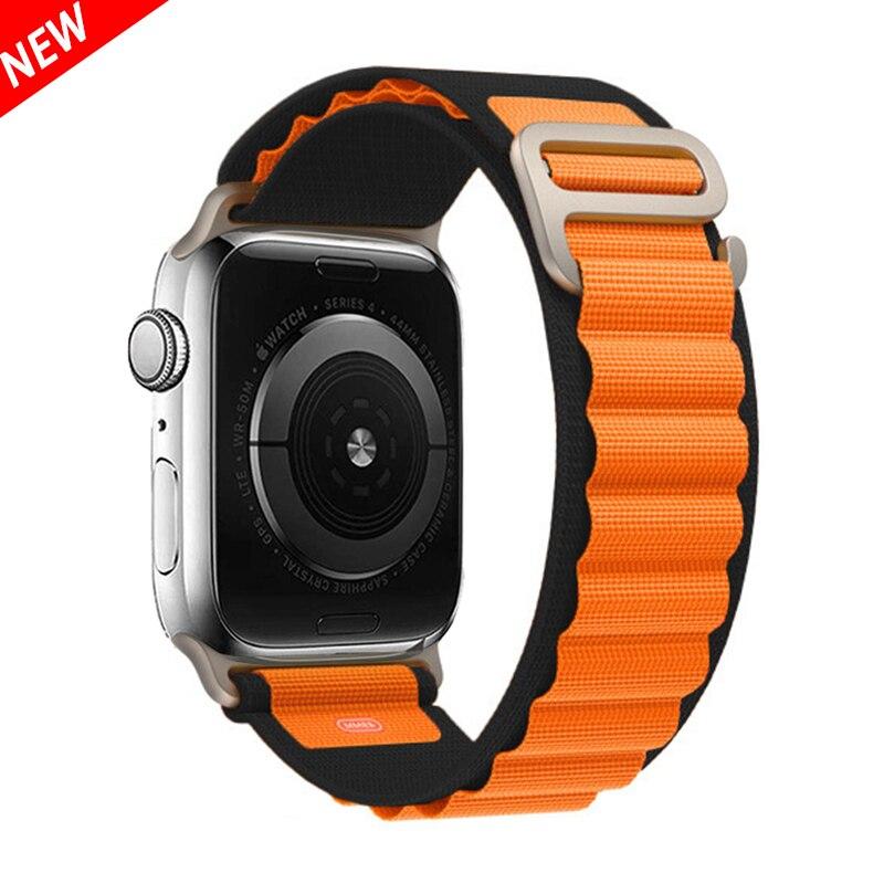 Для Apple Watch Band Alpine loop Strap Ultra2 49 мм 44 мм 40 мм 45 мм 41 мм 42 мм 38 мм нейлоновый браслет iWatch 9 7 6 5 4 se 8 band