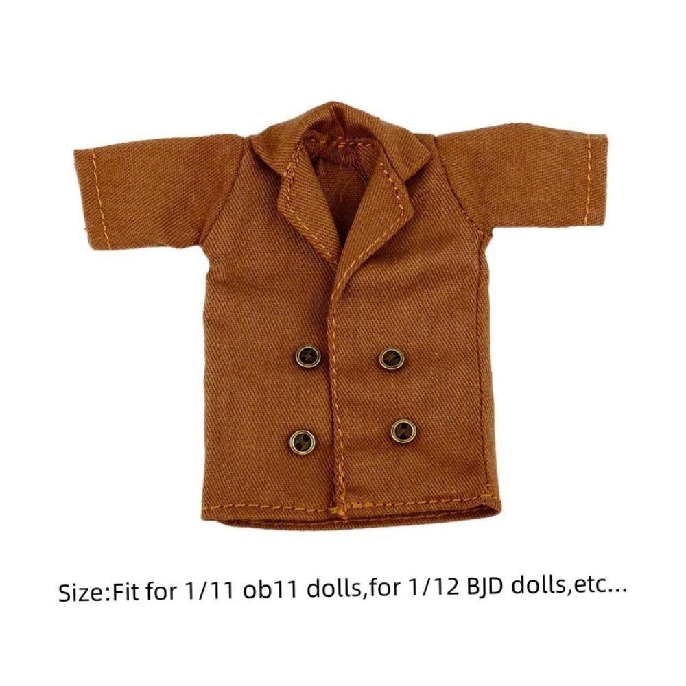 Long Coat OB11 Windbreaker Coat Warm Clothing Doll Clothes DIY Toy Doll Coat Jackets  Kids Gift