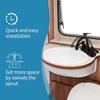 4-дюймовый смеситель для ванной комнаты RV, сменный смеситель для раковины в ванной комнате RV для кемперов, RV, автодома, прицепа-дачи, лодки (черный)