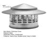 Round Chimneys Cover with Mesh Screen Tapered Top Metal Chimneys Cover Weather-proof Outside Roof Cone Top Fireplace Exhaust Rain Cover