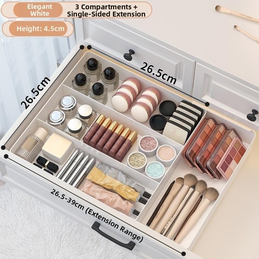 Makeup Storage Drawer Organizer Plastic Kitchen Storage Box New Drawer Divider Tray Home Use