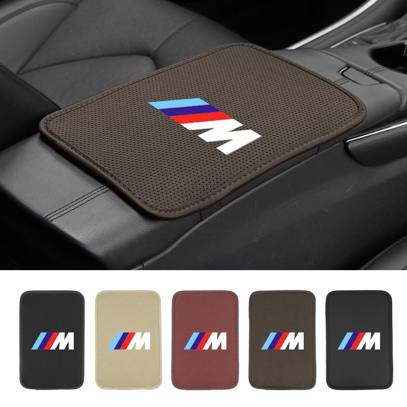 BAFT6 2025 Hot Car Interior Armrest Box Cover Console Ice Silk Booster Storage Pad For BMW 1 3 5 Series X1 X4 X5 X7 G20 G38 F20 F39 F4