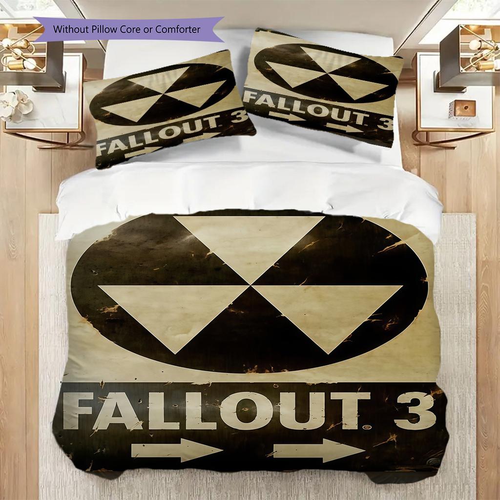 Fallout Postapocalyptic Survival Threepiece Set 1 Duvet Cover 2 Pillowcase Without Core Soft And Comfortable Christmas Birthday Gift