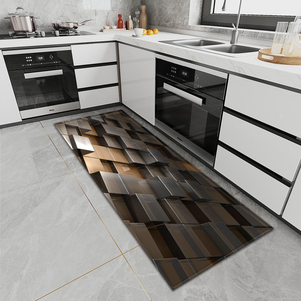 Коврик для входной двери, ковер для кухни, спальни, нескользящий напольный коврик для коридора, балкона, коврик с принтом, напольный коврик