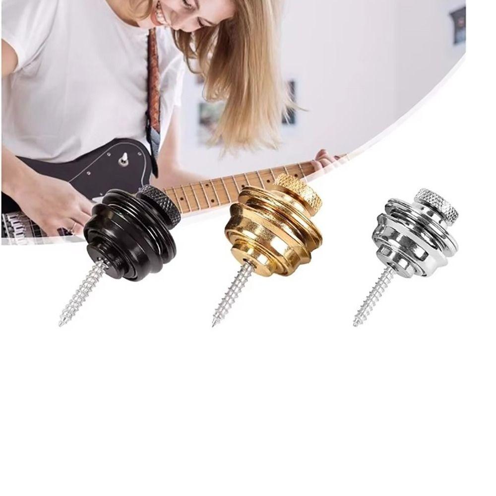 Для Акустического Электрического Бас-ремня Электрогитарный Стреплок Пуговица для Фиксации Гитарного Ремня