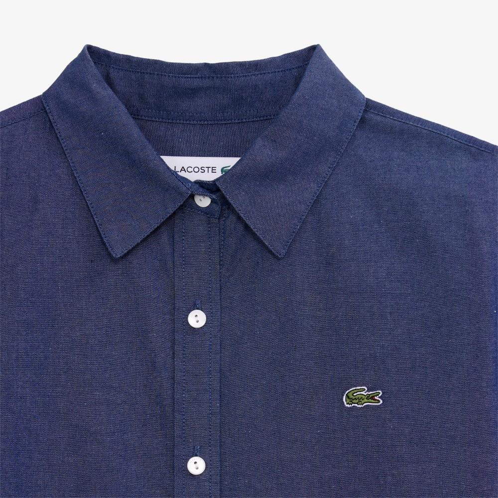 [Lacoste] Women's Regular Fit Denim-Like Shirt CF137E-55N36L